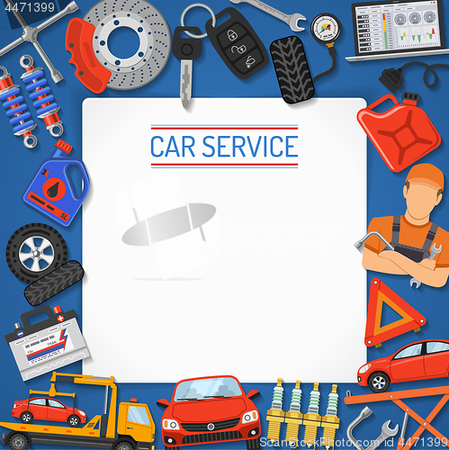 Image of Car Service Banner and Frame