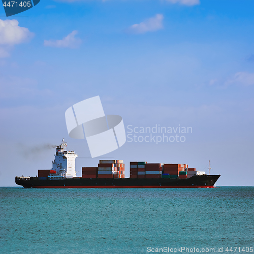 Image of Container Ship in the Sea