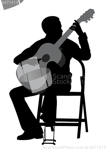 Image of Young man acoustic guitar player