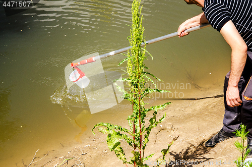 Image of Take samples of water for laboratory testing. The concept - anal