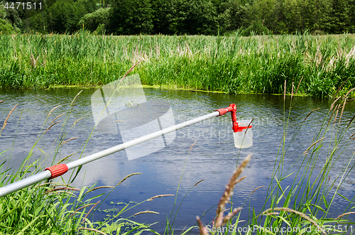 Image of Take samples of water for laboratory testing. The concept - anal