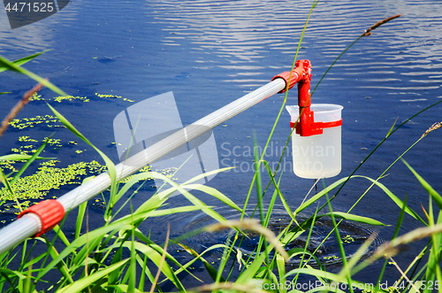 Image of Take samples of water for laboratory testing. The concept - anal