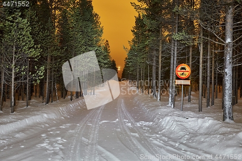 Image of Snowy winter road