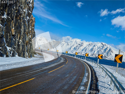 Image of Road in Norway in winter