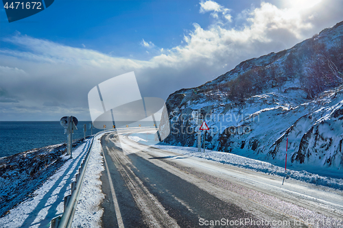 Image of Road in Norway in winter