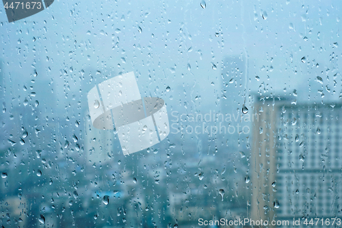 Image of Rain drops on window