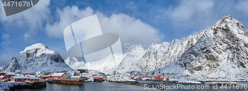 Image of \"A\" village on Lofoten Islands, Norway