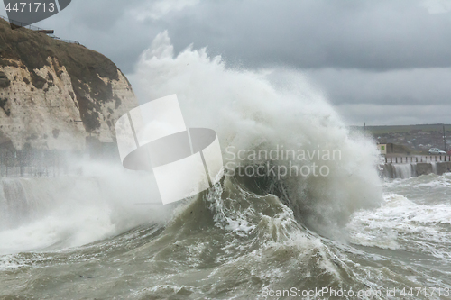 Image of Waves and Spray at Newhaven Harbour