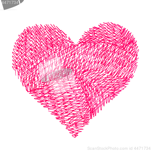 Image of Abstract bright heart on white background