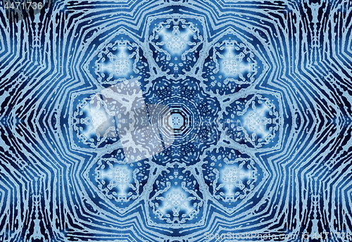 Image of Bright blue abstract concentric pattern