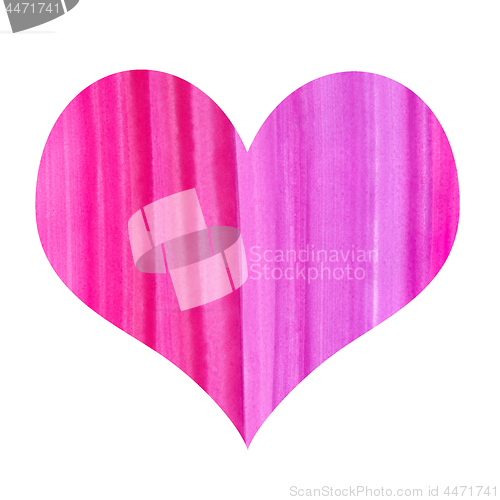 Image of Abstract heart with watercolor pattern