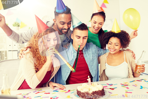 Image of corporate team celebrating one year anniversary