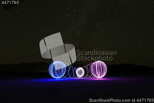 Image of Three Orbs Death Valley Salt Flats 