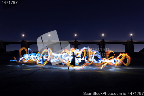 Image of Long Exposure Light Painted Imagery With Color