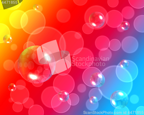 Image of Background with bokeh and 3d air bubbles