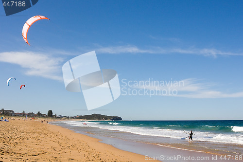 Image of Kite Surfing At The Beach