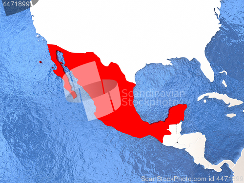 Image of Mexico on globe