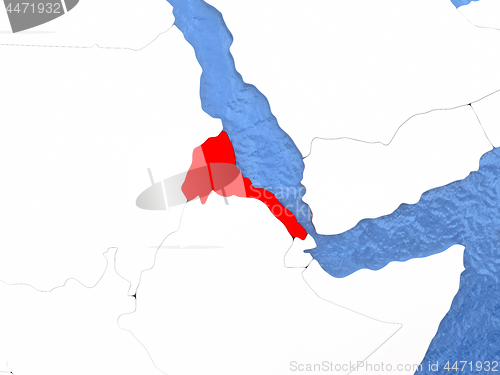 Image of Eritrea on globe