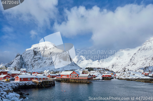 Image of \"A\" village on Lofoten Islands, Norway