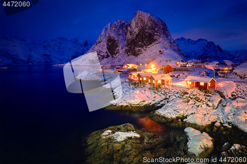 Image of Hamnoy fishing village on Lofoten Islands, Norway