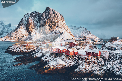 Image of Hamnoy fishing village on Lofoten Islands, Norway