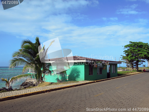 Image of rum shop bar typical architecture in Big Corn Island Nicaragua C