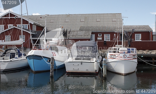 Image of Danish fishing boat in harbour.