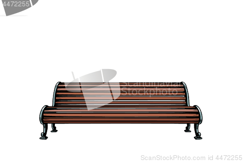 Image of Park bench isolate on white background