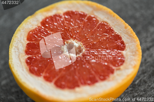 Image of close up of fresh juicy grapefruit