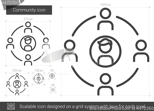 Image of Community line icon.