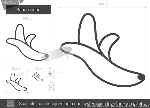 Image of Banana line icon.