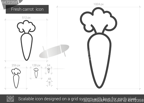 Image of Fresh carrot line icon.