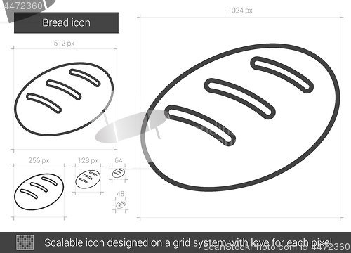 Image of Bread line icon.