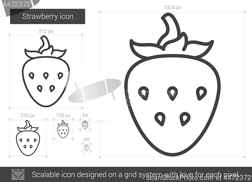 Image of Strawberry line icon.