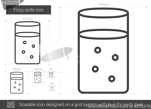 Image of Fizzy soda line icon.