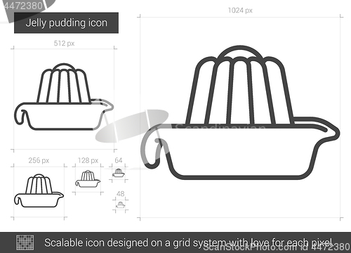 Image of Jelly pudding line icon.