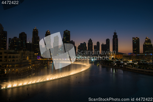 Image of musical fountain in Dubai