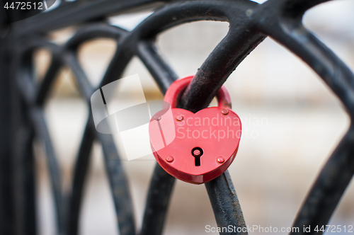 Image of Heart shaped love padlock