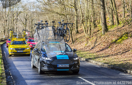 Image of Group of Technical Cars - Paris-Nice 2017