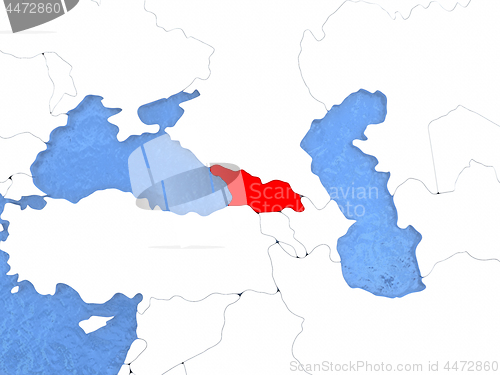 Image of Georgia on globe