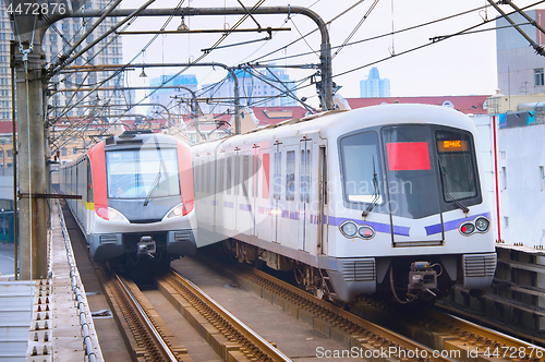 Image of Shanghai underground trains. China