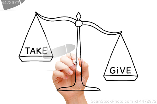 Image of Give More Than You Take Scale Concept