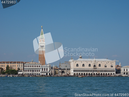 Image of St Mark square seen fron St Mark basin in Venice