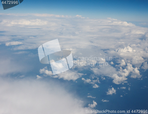 Image of Blue sky with clouds background