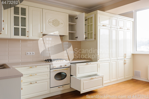 Image of Classic cream colored kitchen