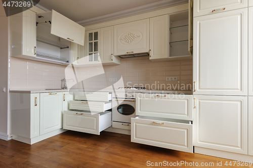 Image of Classic cream colored kitchen