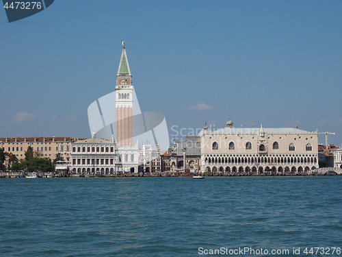 Image of St Mark square seen fron St Mark basin in Venice