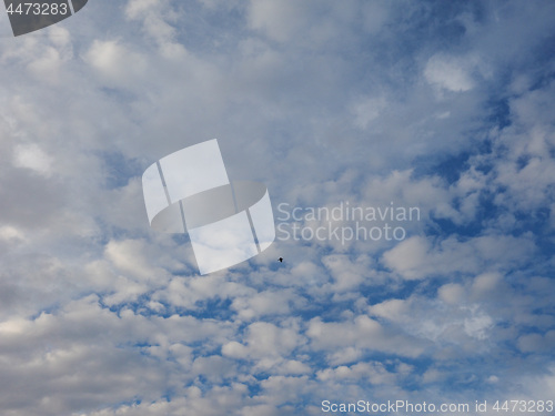 Image of Blue sky with clouds background