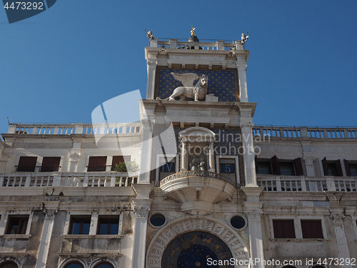 Image of St Mark clock tower in Venice