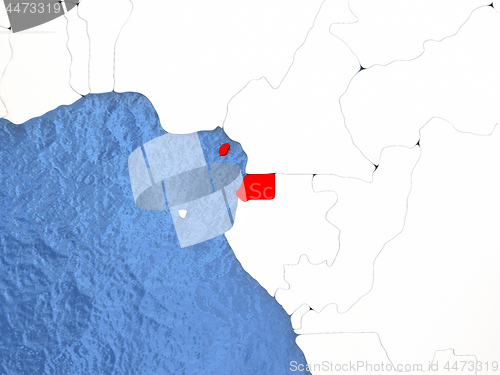 Image of Equatorial Guinea on globe